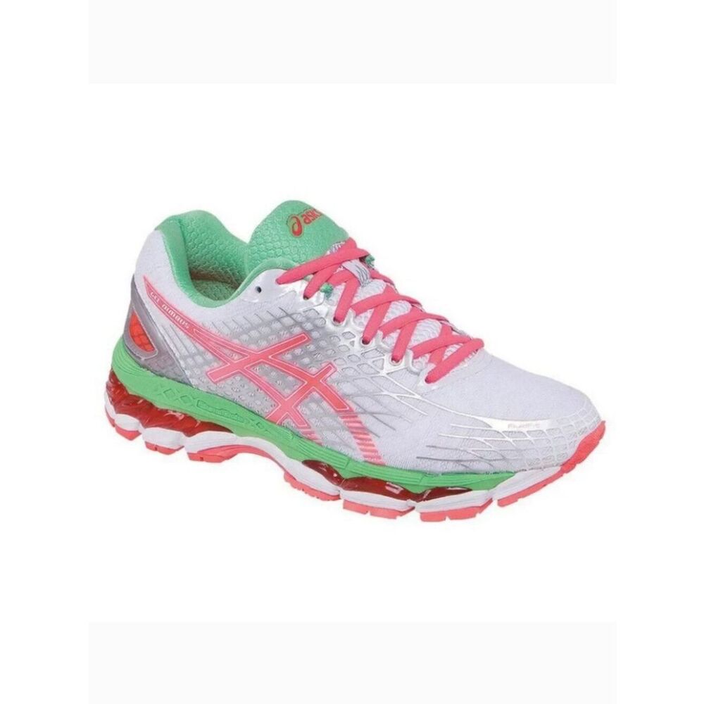 ASICS Mint Condition GEL Nimbus 17 White Coral Orange Pistachio Green T557N 9 US
